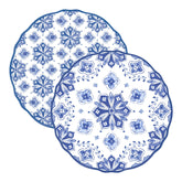 Moroccan Blue Scalloped Charger Placemats 15" (Pack of 20)